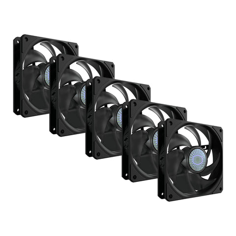 Cooler Master MFX-B2NN-18NPK-R1 SickleFlow 120 V2 All-Black Frame Fan 120mm PWM for Computer Case & Liquid Radiator (Pack of 5)