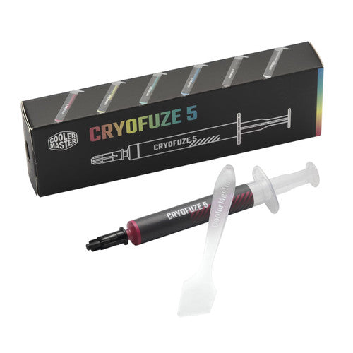 Cooler Master MGY-ADSR-N03G-R1 CryoFuze 5 Thermal Paste, Nanoparticles, CPU/GPU Temp -50°C up to 240°C for CPU, GPU Coolers - Red (Pack of 2)