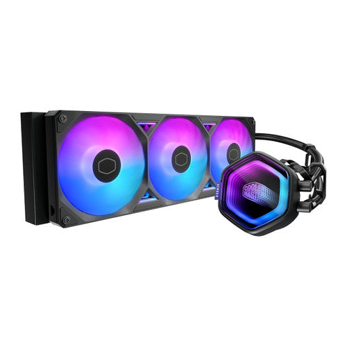 Cooler Master MLX-D36M-A25SZ-V1 Atmos II 360 VRM freedom CPU Liquid Cooler, aRGB AMD AM5|4, Intel i9 LGA 1851|1700-Black