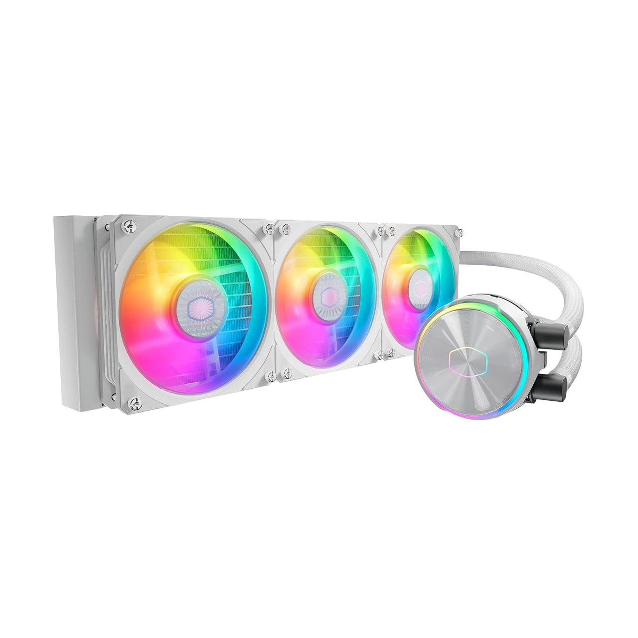 Cooler Master MasterLiquid PL360 FLUX AIO CPU Liquid Cooler, Gen2 ARGB 360mm 120 PWM Fans (white) MLY-D36M-A23PZ-RW