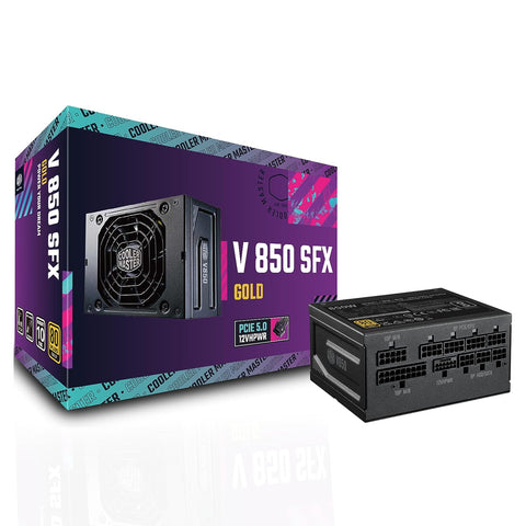 Cooler Master V850 SFX Gold ATX3.0 Full Modular Power Supply, 850W SFX,80+ Gold, ATX Bracket Included (MPY-8501-SFHAGV-3US)