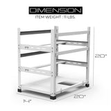 12GPU Mining Rig Frame - The Sluice V2 Steel Open Frame Mining Rig Case, Stackable Chassis for Crypto Coin Currency - Frame Only (White) AAAIRMC12WH