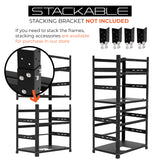 12GPU Mining Rig Frame - The Sluice V2 Steel Open Frame Mining Rig Case, Stackable Chassis for Crypto Coin Currency - Frame Only (Black) AAAIRMC12