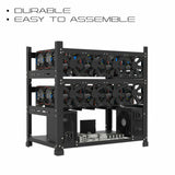 AAAwave 12GPU Mining Rig Frame and 12 x AAAwave PCIe Riser V011 Pro and Titanium Micro PD560 500GB Internal SSD