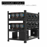 AAAwave 12GPU Mining Rig Frame and 12 x AAAwave PCIE Riser VER 011 PRO 1x to 16x Graphic Extension for GPU Mining