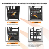 AAAwave 12GPU Mining Rig Frame and 12 x AAAwave PCIe Riser V011 Pro and Titanium Micro PD560 500GB Internal SSD