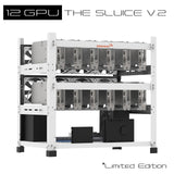 AAAwave 12GPU Mining Rig Frame (white) and 12 x AAAwave PCIe Riser V011 Pro and Titanium Micro PD560 500GB Internal SSD