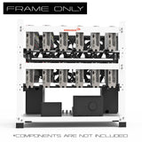 AAAwave 12GPU Mining Rig Frame (White) and 12 x AAAwave PCIe Riser V011Pro 1x to 16x Graphic Extension for GPU Mining