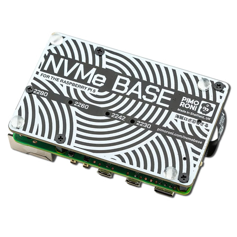 Pimoroni Raspberry Pi 5 M.2 HAT NVMe Base PCIe Extension Board (M.2 2230 to 2280 supported) PIM699