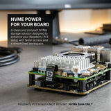 Pimoroni NVMe Base M.2 HAT PCIe Extension w/ 512 GB M.2 2280 Internal Solid State Drive SSD