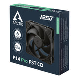 Arctic ACFAN00316A P14 Pro PST CO 140 mm PWM Fan with Y-Cable Splitter, 400-2500 RPM Dual Ball Bearing, 4-Pin - Black