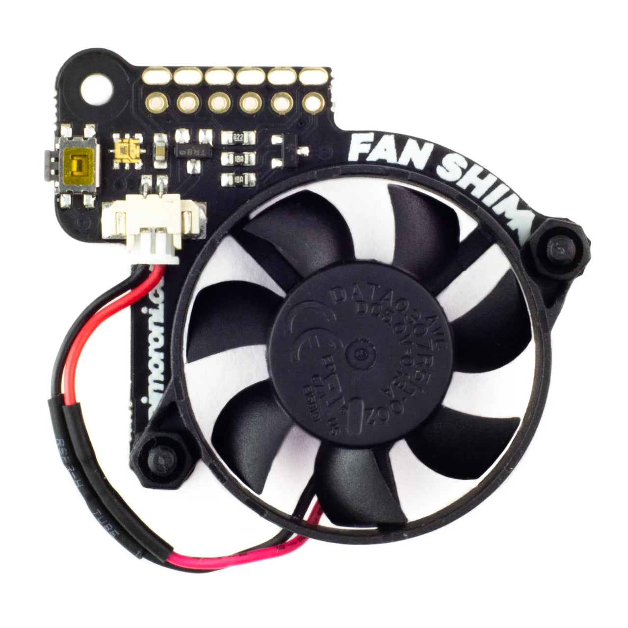 Pimoroni PIM461 Fan SHIM for Raspberry Pi 30mm no-solder, controllable CPU fan with RGB LED