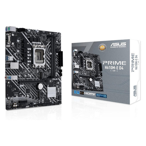 ASUS PRIME-H610M-E-D4-CSM Intel H610 Chipset Socket LGA1700 DDR4 mATX Desktop Motherboard