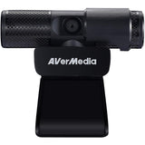 AVerMedia PW313 Live Streamer CAM Full HD 1080P Streaming Webcam, Privacy Shutter, Dual Microphone, 360 Degree Swivel Design, Exclusive AI Facial Tracking Stickers