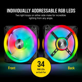 Corsair QL Series, Ql120 RGB, 120mm RGB LED Fan, 3 Pack Compatible with Desktop (Black) CO-9050098-WW