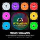 Corsair QL Series, Ql120 RGB, 120mm RGB LED Fan, 3 Pack Compatible with Desktop (Black) CO-9050098-WW