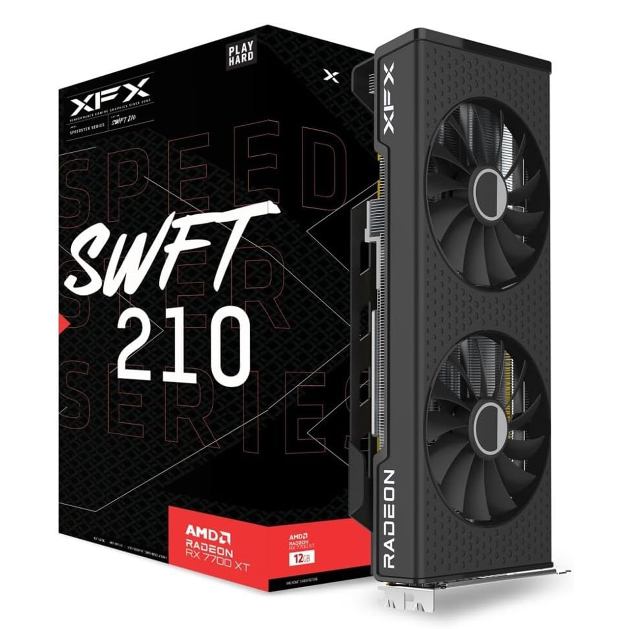 XFX Speedster SWFT210 Radeon RX 7700XT Gaming Graphics Card RX-77TSWFTFA