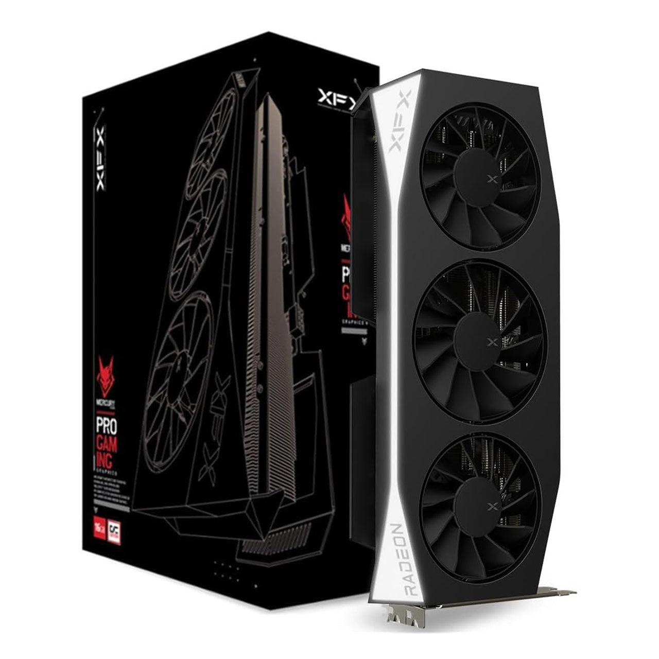 XFX RX-96TMERCBA Mercury AMD Radeon RX 9060 XT OC Gaming Edition with 16GB GDDR6 HDMI 2xDP, AMD RDNA 4