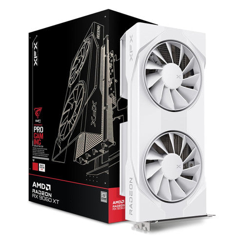 XFX RX-96TSW8GWQ Swift AMD Radeon RX 9060 XT OC White Gaming Edition with 8GB GDDR6 HDMI 2xDP, AMD RDNA 4
