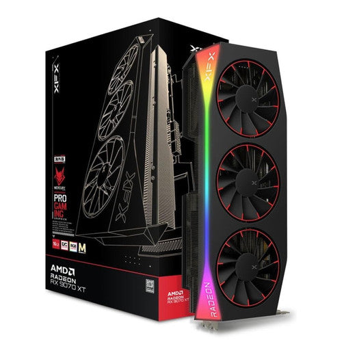 XFX Mercury AMD Radeon RX 9070XT OC Magnetic Air Edition with RGB 16GB GDDR6 HDMI 3xDP, AMD RDNA 4 RX-97TMARGBA