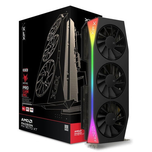 XFX Mercury AMD Radeon RX 9070XT OC Gaming Edition with RGB 16GB GDDR6, HDMI 3xDP, AMD RDNA 4 RX-97TRGBBB9