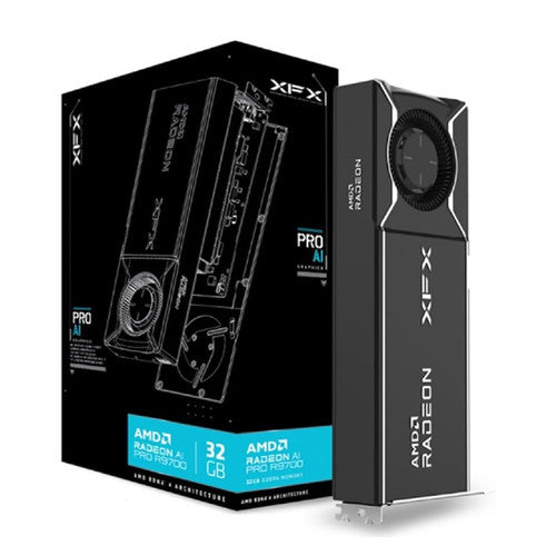 XFX RX-97XPROAIY AMD Radeon AI Pro R9700 32GB GDDR6 4xDP, AMD RDNA 4 PCI Express 5.0 x16 Graphics Card