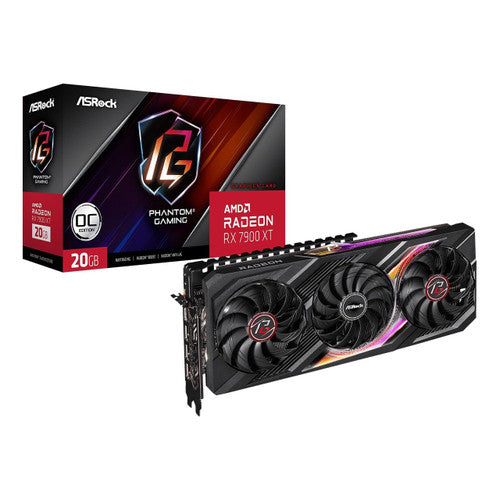 ASRock Phantom Gaming 20GB OC Graphics Card 320 Bit 7680 x 4320, DisplayPort 2.1 GDDR6,PCI Express 4.0 RX7900XT PG 20GO
