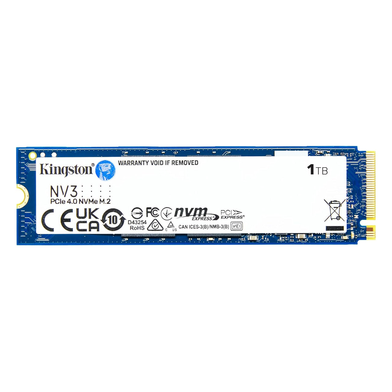 Kingston NV3 1TB M.2 2280 NVMe SSD | PCIe 4.0 Gen 4x4 | Up to 6000 MB/s SNV3S/1000G