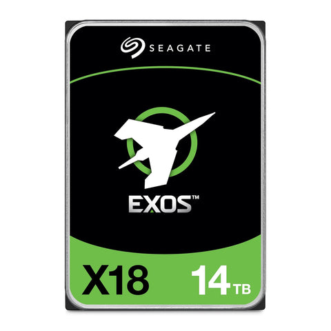 Seagate Exos X18 14TB Hard Drive - Internal SATA , Conventional Magnetic Recording (CMR) Method, 7200rpm ST14000NM000J