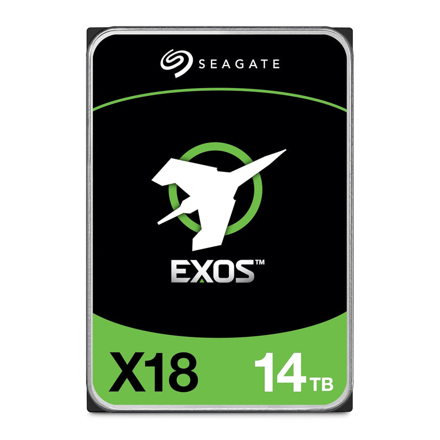 Seagate Exos X18 14TB Hard Drive - Internal SATA , Conventional Magnetic Recording (CMR) Method, 7200rpm ST14000NM000J