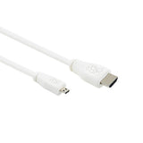 Raspberry Pi Micro HDMI to HDMI HD Video Cable Applicable Computer Support Transmission 1M White T7689AX