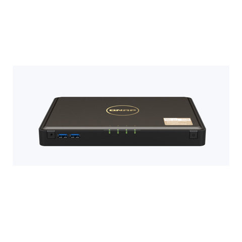 QNAP 4-Drive NASbook. Intel 4-core up to 2.9GHz, 8GB DDR RAM On-Board (Not Expandable) TBS-464-8G