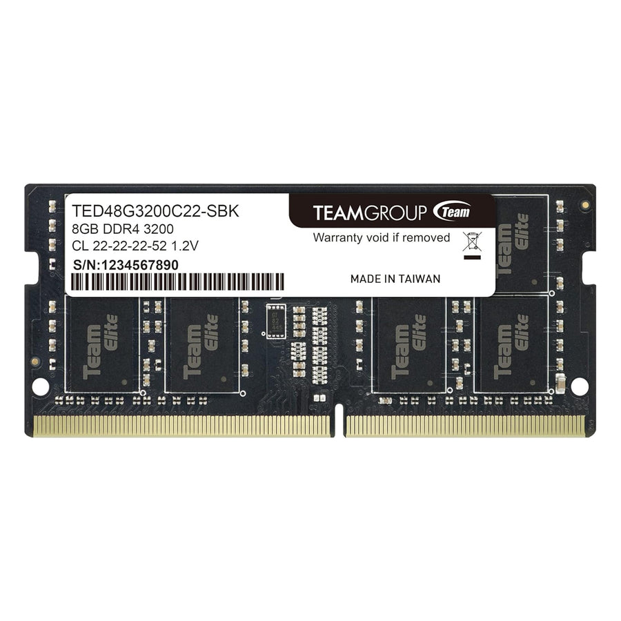 TEAMGROUP TED48G3200C22-S01 Elite DDR4 8GB Single 3200MHz PC4-25600 CL22 SODIMM 260-Pin Memory Module Ram