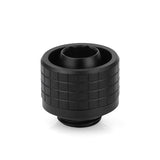 Thermal Grizzly TG-DM-FIT-0002 DeltaMate HT16 Hard-Tube Water Cooling Fitting – G1/4'' Thread, CNC-Machined Brass Matte-Black, Knurled Compression Ring for 16 mm OD Hard Tubing