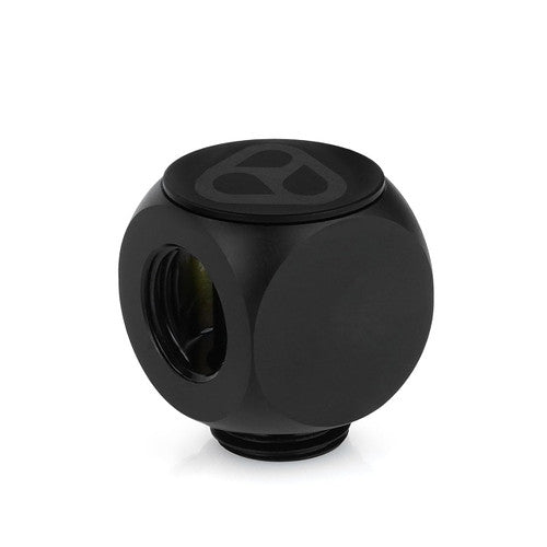Thermal Grizzly TG-DM-FIT-0004 DeltaMate Rotary T Fitting G1/4 Male + Dual Female Tee Connector for Custom PC WaterCooling-Black