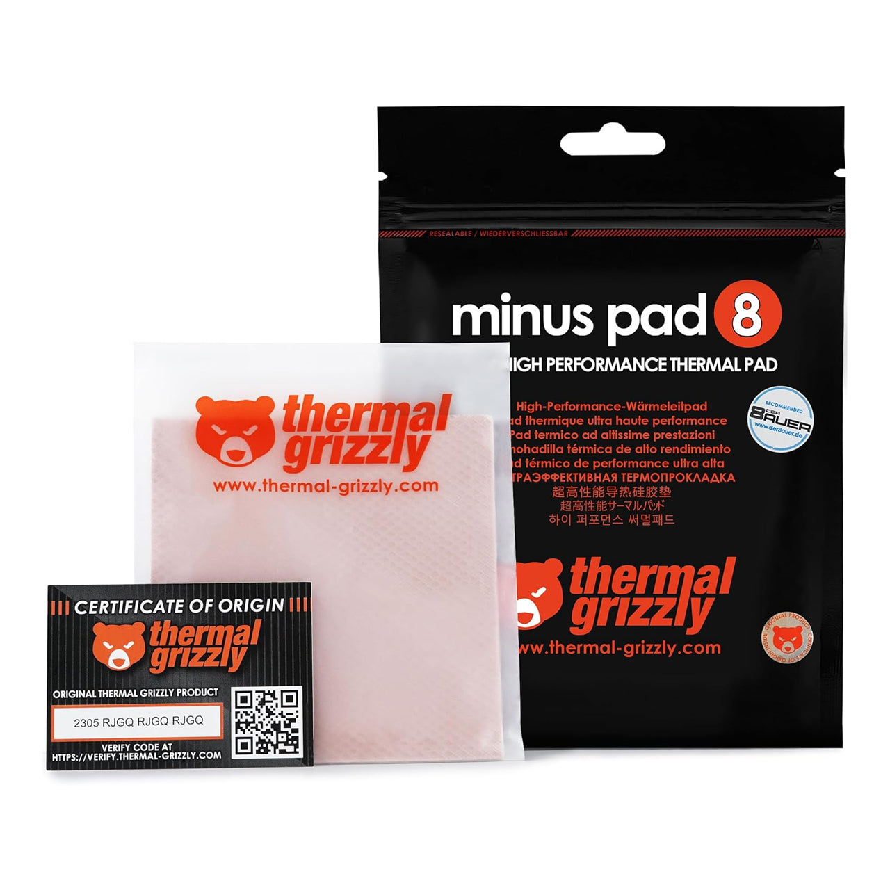Thermal Grizzly TG-MP8-100-100-30-1R TG Minus Pad 8 - 100x 100x 3,0mm