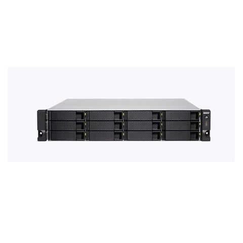 QNAP TS-1283XU-RP-E2124-8G-US 2U 12-Bay 10GbE NAS and iSCSI IP-SAN,Intel Xeon E-2124 4-core 3.3 GHz,8 GB DDR4 ECC