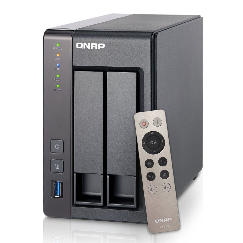 Qnap TS-251+-8G-US 2-Bay Next Gen Personal Cloud NAS Intel 2.0GHz Quad-Core CPU with Media Transcoding