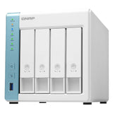 QNAP TS-431K 4-Bay Personal Cloud NAS for Backup and Data Sharing. Annapurna Labs 4-core 1.7GHz, 1GB RAM