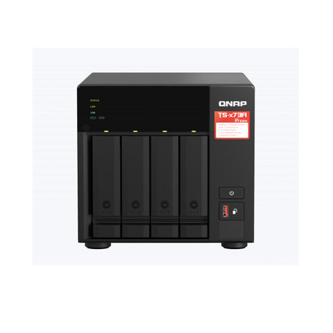 QNAP TS-473A 4-bay NAS/iSCSI IP-SAN, AMD Ryzen V1000 series V1500B 4C/8T 2.2 GHz, 8GB RAM, two 2.5GbE, 10G-ready