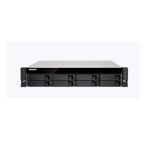 QNAP TS-883XU-RP 8G 8-Bay 10GbE NAS and iSCSI IP-SAN,Intel Xeon E-2124 4-core 3.3 GHz processor,8GB DDR4 ECC