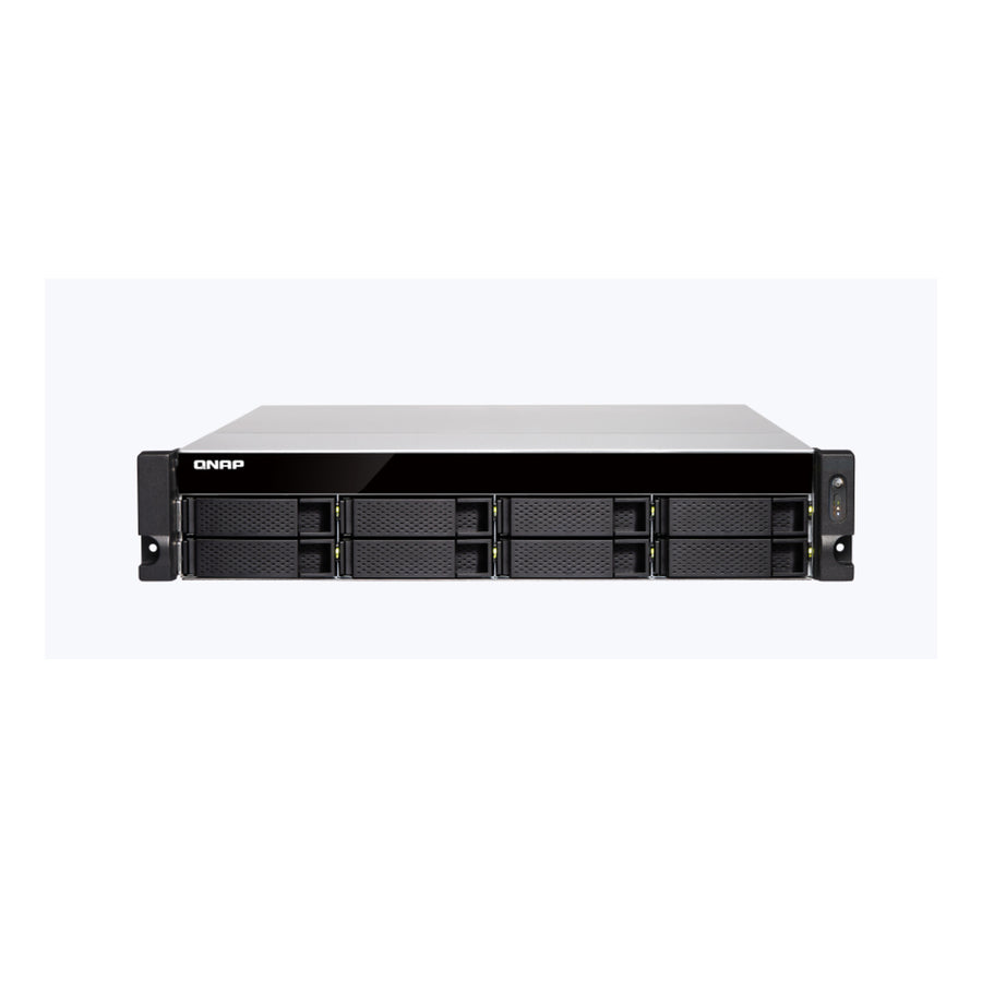 QNAP TS-883XU-RP 8G 8-Bay 10GbE NAS and iSCSI IP-SAN,Intel Xeon E-2124 4-core 3.3 GHz processor,8GB DDR4 ECC