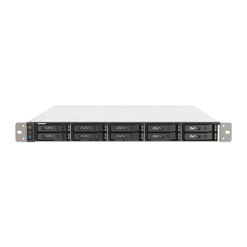QNAP 10-Bay 1U all flash NAS, U.2/U.3 NVMe Gen 4 x 4, AMD EPYC 7232P, 64GB RDIMM DDR4 ECC RAM TS-H1090FU-7232P-64G-US
