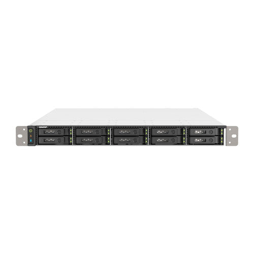 QNAP 10-Bay 1U all flash NAS, U.2/U.3 NVMe Gen 4 x 4, AMD EPYC 7302P, 128GB RDIMM DDR4 ECC RAM TS-H1090FU-7302P-128G-US