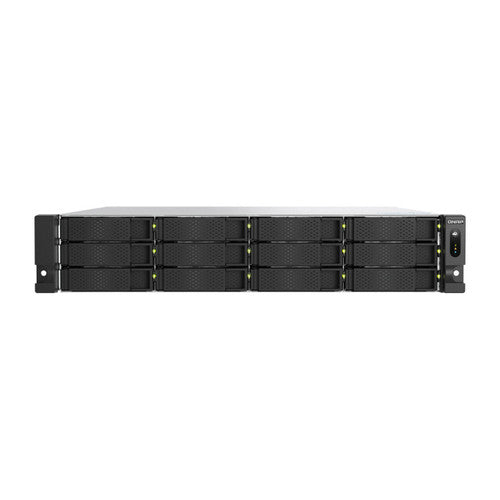 QNAP 2U 12-Bay QTS hero NAS, AMD Ryzen 5 7000 series,16GB DDR5 non-ECC RAM, 550W redundant TS-H1277AXU-RP-R5-16G-US