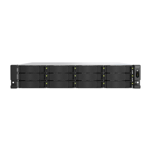 QNAP 2U 12-Bay QTS hero NAS, AMD Ryzen 7 7000 series ,32GB DDR5 non-ECC RAM , 550W redundant TS-H1277AXU-RP-R7-32G-US