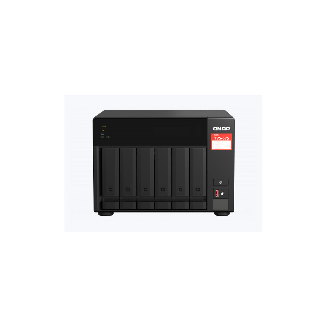 QNAP TVS-675 8-bay NAS/iSCSI IP-SAN, ZhaoXin KX-U6580 8C 2.5GHz, 8GB RAM, two 2.5GbE, 10G-ready TVS-675-8G-US