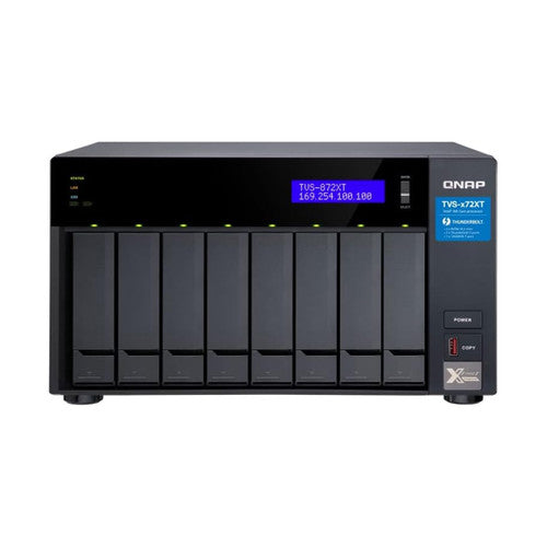 QNAP Ultra-High Speed 8 Bay Thunderbolt 3 NAS, Intel Core i5 6-Core Processor, 16GB RAM, 10G x 1 TVS-872XT-i5-16G-US