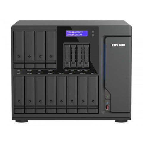 QNAP TVS-AIH1688ATX-U9-48G-US QNAP 16-Bay QuTS hero NAS(12 x 3.5"+4 x U.2 NVMe slots) Intel Core Ultra9 285,48G DDR5 ECC