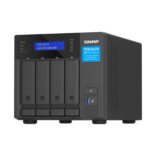 QNAP Ultra-High Speed 4 Bay NAS. Intel Pentium Gold G7400  Processor, 8GB DDR4 RAM, HDMI 1.4b, 250W PSU TVS-H474-PT-8G-US